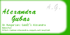 alexandra gubas business card